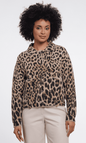 Rino & Pelle Bubbly Boxy Jacket in Light Leopard