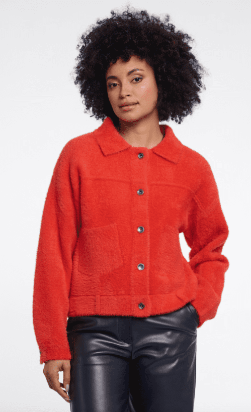 Rino & Pelle Bubbly Boxy Jacket in Luminous Red