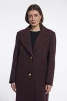 Rino & Pelle Cecile Chocolate Bean Single Breasted Coat