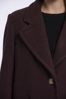 Rino & Pelle Cecile Chocolate Bean Single Breasted Coat