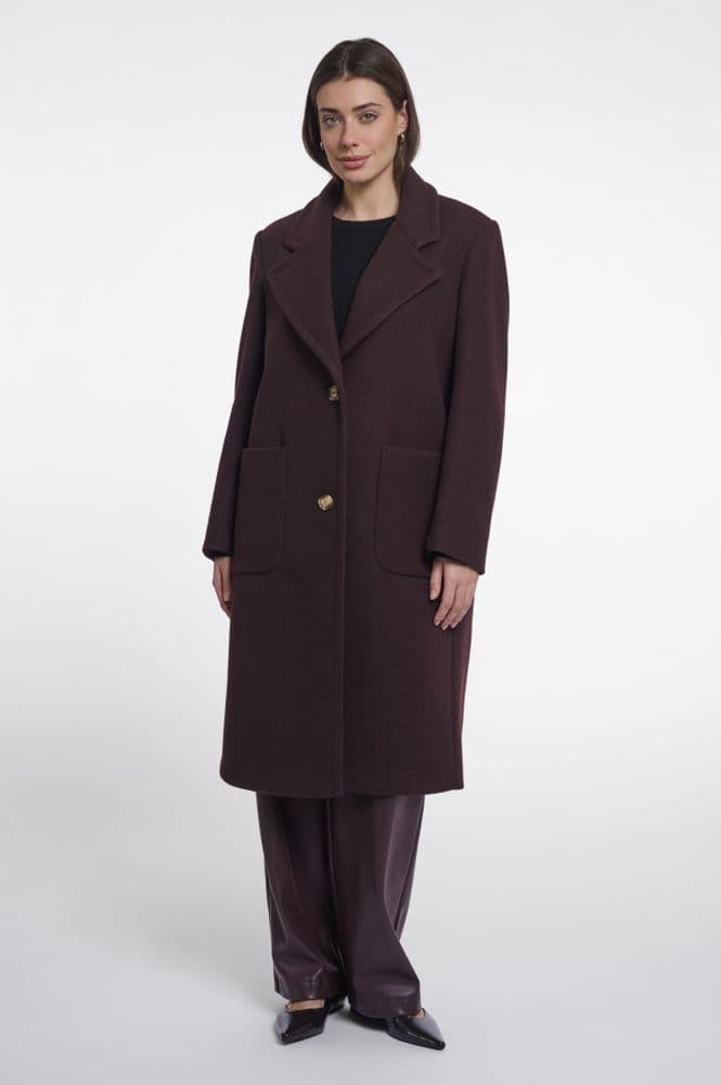 Rino & Pelle Cecile Chocolate Bean Single Breasted Coat