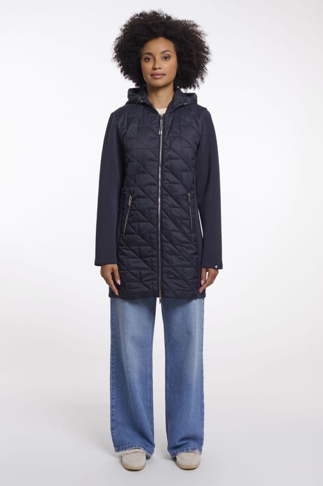 Rino & Pelle Darbi Dark Navy Light Padded Midi Coat