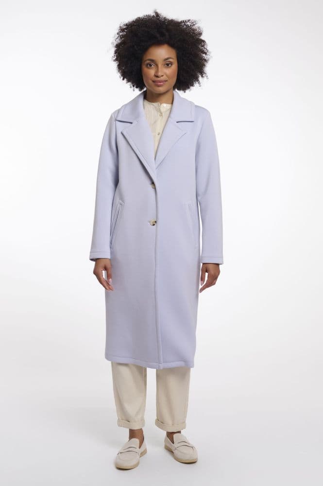 Rino & Pelle Ellenoor Artic Blue Long Single Breasted  Coat