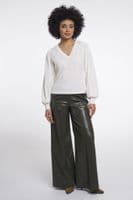 Rino & Pelle Ellora Snow White V-neck Long Sleeve Top