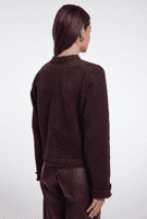 Rino & Pelle Florieke Jacket with Fringe Details in Fudge Cloak