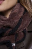 Rino & Pelle Heiko Coffee Black Triangle Scarf