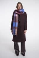 Rino & Pelle Hibbe Blue Fudge Check Scarf