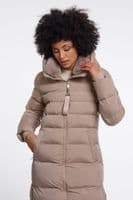 Rino & Pelle Hudson Mocha Latte Padded Coat with Detachable Collar