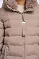 Rino & Pelle Hudson Mocha Latte Padded Coat with Detachable Collar