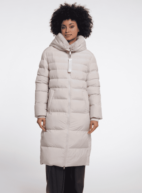 Rino & Pelle Hudson Padded Coat with Detachable Collar in Birch