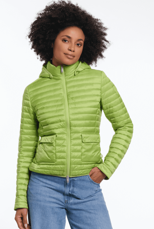 Rino & Pelle Ilda Light Padded Fitted Jacket in Bright Green
