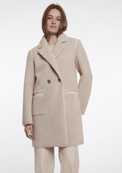 Rino & Pelle Juna Reversible Double Breasted Coat in Birch
