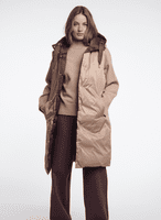 Rino & Pelle Logan Reversible Long Waistcoat in Peated & Light Toast