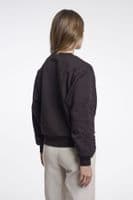Rino & Pelle Manar Coffee Roast Crew Neck Sweater with Applicated Sleeves
