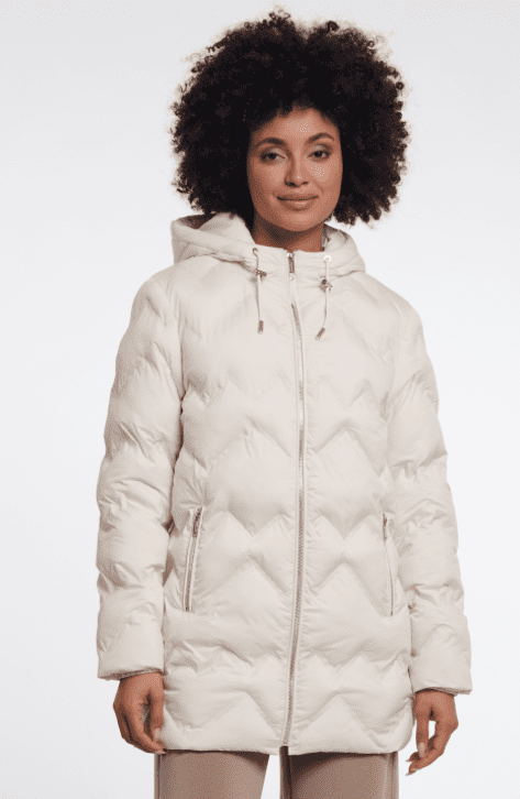 Rino & Pelle Marcelle Coat with Hood in Birch