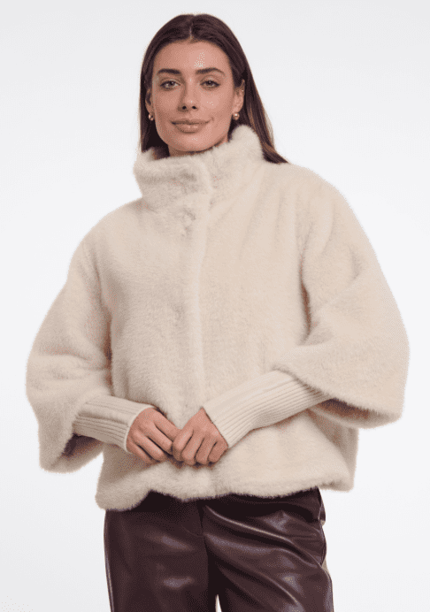 Rino & Pelle Nesrin Jacket with Rib Cuffs in Birch