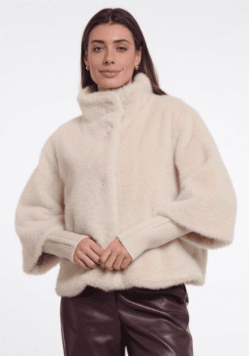 Rino & Pelle Nesrin Jacket with Rib Cuffs in Birch