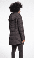 Rino & Pelle Nusa Padded Coat with Detachable Hood in Micro Snake