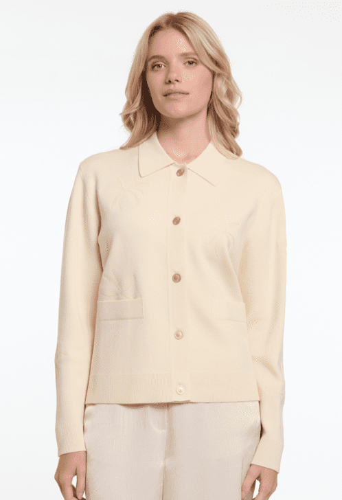 Rino & Pelle Paulien Cardigan with Button Closure in Birch