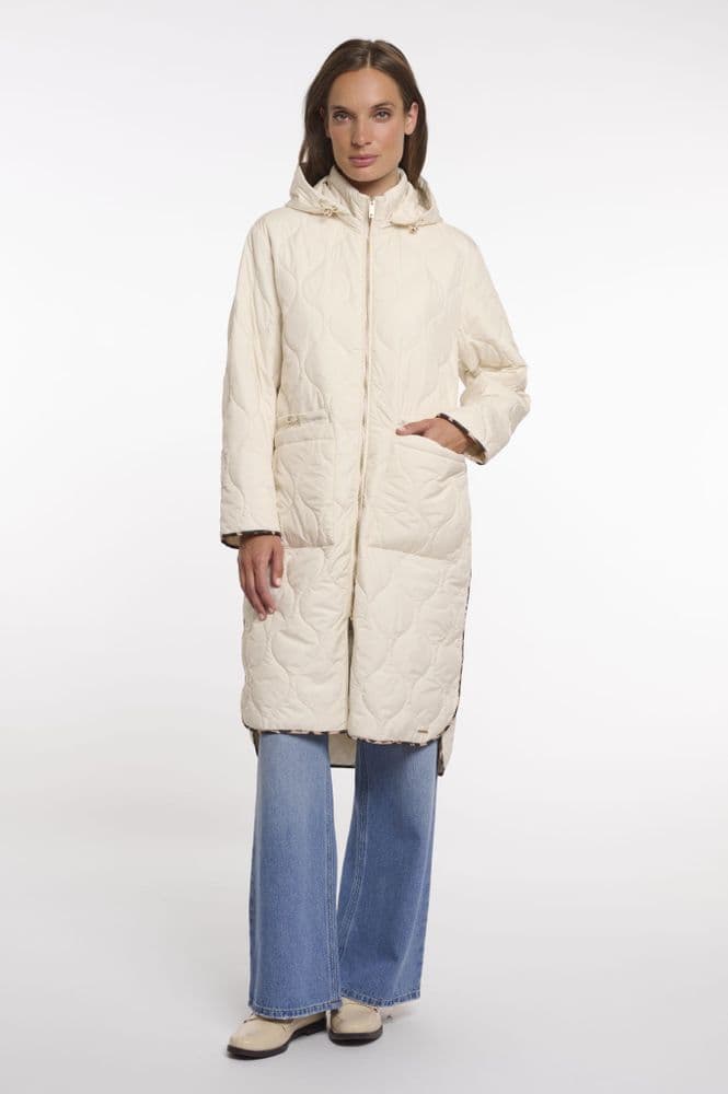 Rino & Pelle Ronja Birch  Long Light Quilted Coat
