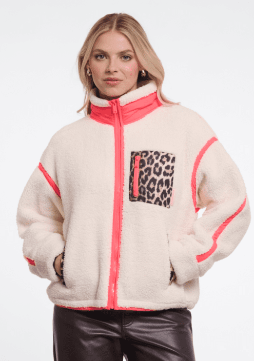 Rino & Pelle Sinai Fleece Jacket in Birch Leopard
