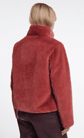 Rino & Pelle Vie Single Breasted Faux Fur Jacket in Antique Rouge