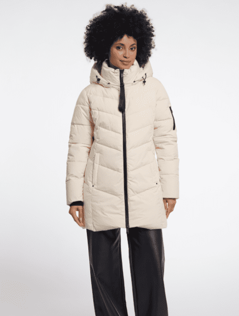 Rino & Pelle Yasmina Padded Jacket with Detachable Hood in Birch
