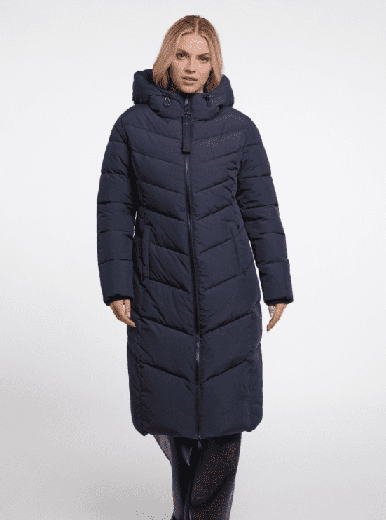 Rino & Pelle Zendaya Padded Coat with Hood in Dark Navy