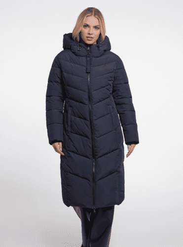 Rino & Pelle Zendaya Padded Coat with Hood in Dark Navy