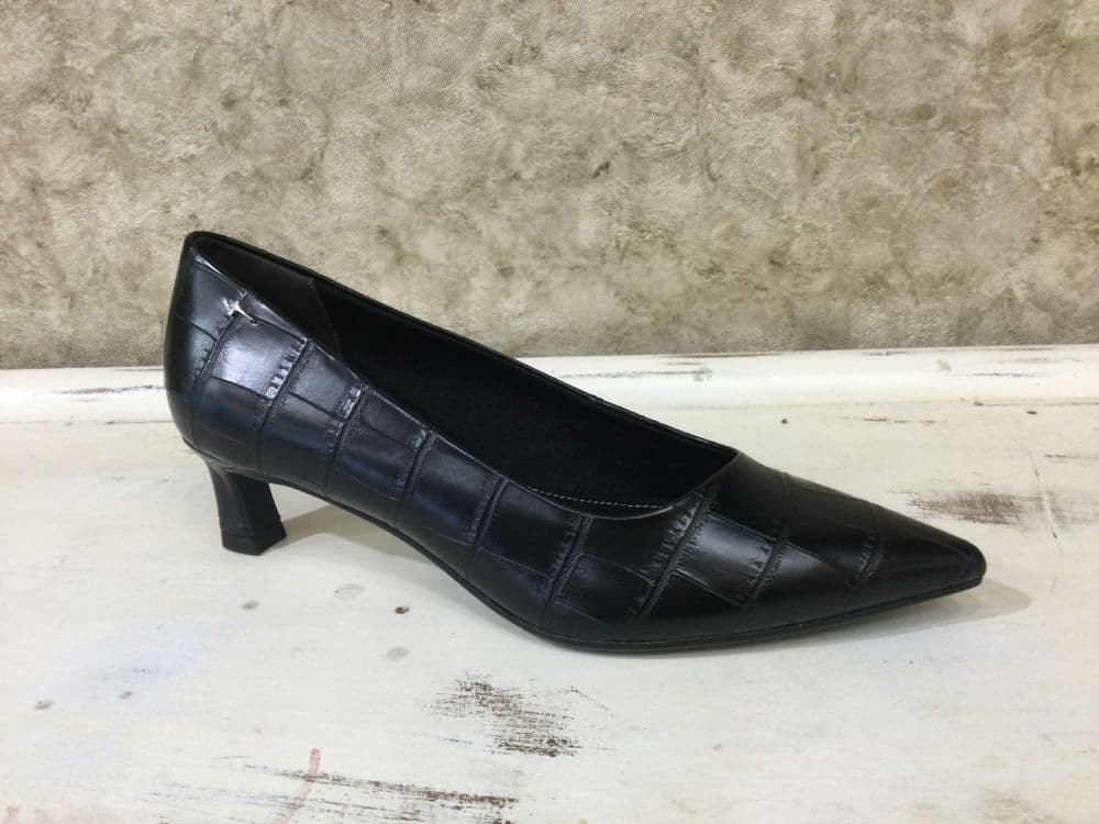 Tamaris 22351-47 028 Black Crock Low Heel Stiletto