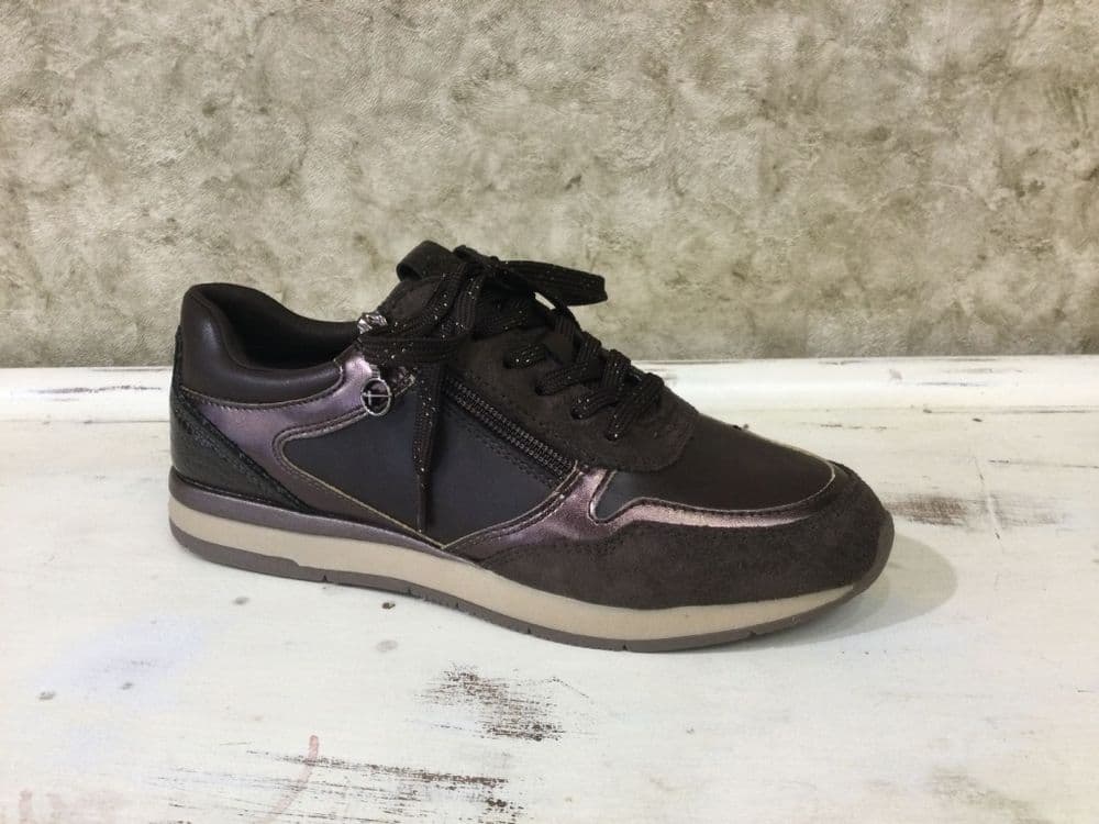 Tamaris 23613-46 303 Mocca Lace Up Trainer