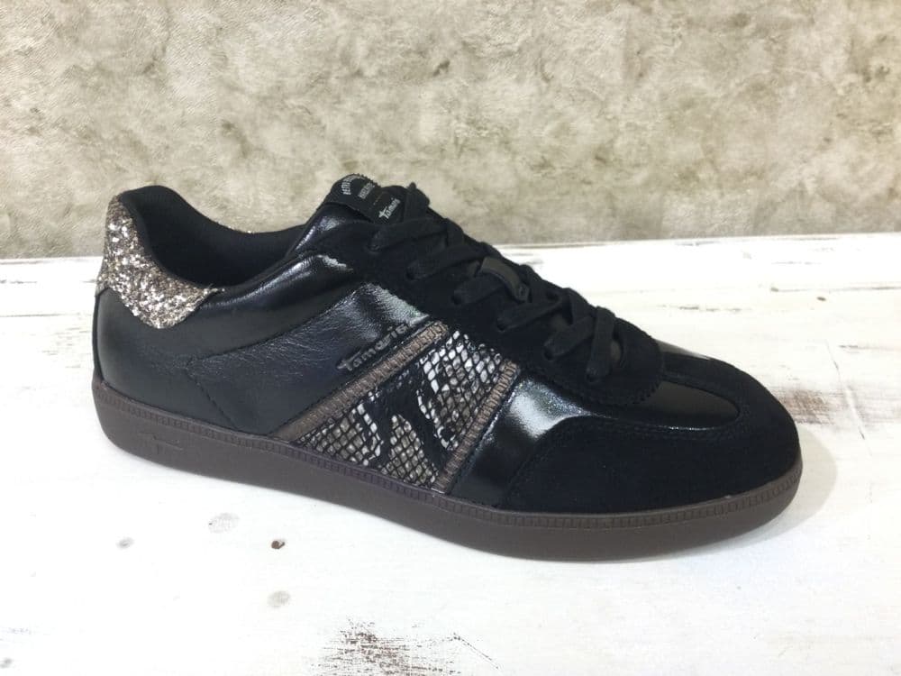 Tamaris 23624-43 081 Black / Snake Trainer