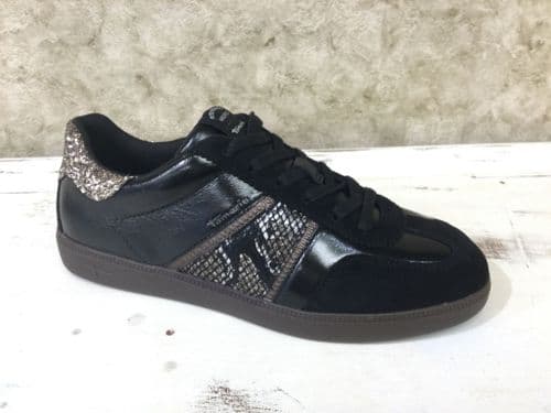 Tamaris 23624-43 081 Black / Snake Trainer