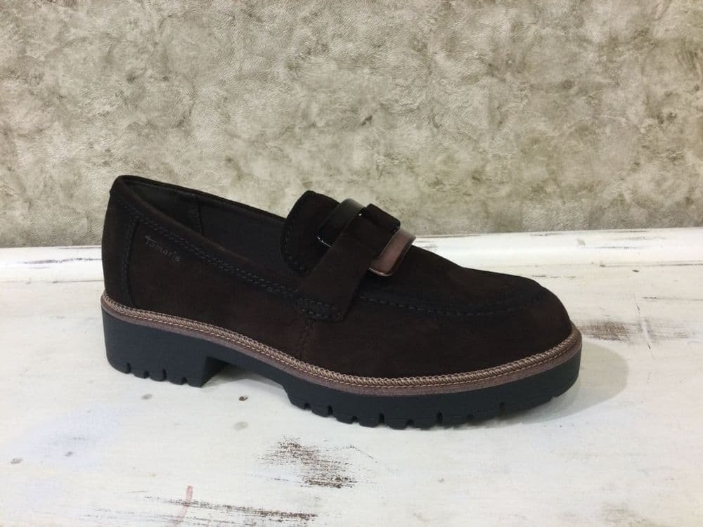 Tamaris 24722-43 304 Chocolate Suede Loafer