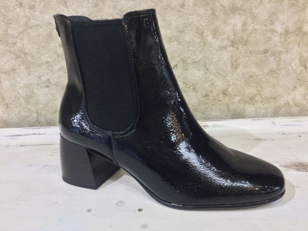 Tamaris 25327-45 Black Patent Heeled Ankle Boot