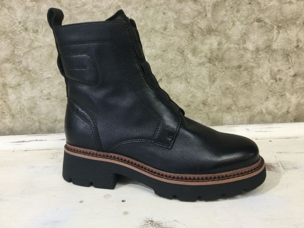 Tamaris 25420-43 Black Ankle Boot with Side Zip