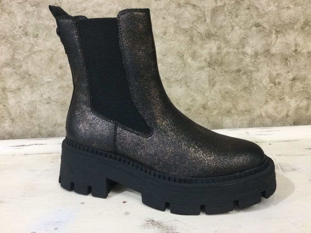 Tamaris 25485-43 Bronze Sparkle Chunky Ankle Boot