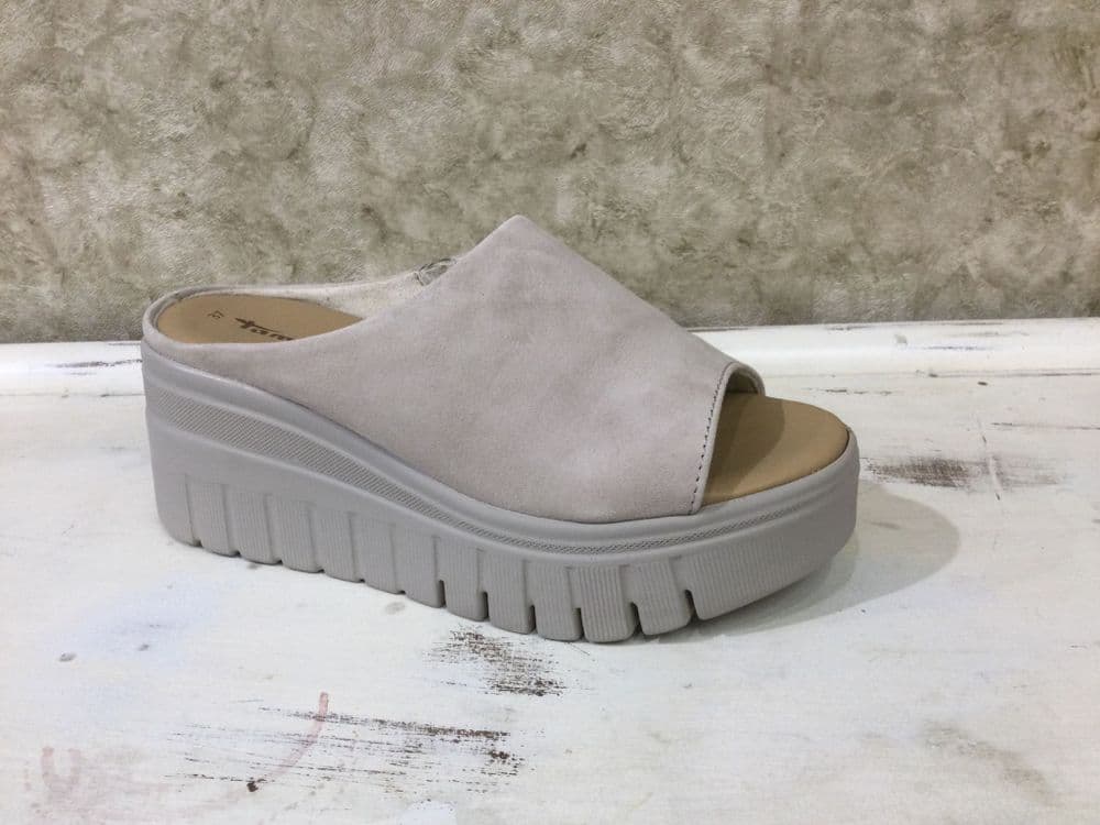 Tamaris 27206-46 Taupe Suede Wedge Slider