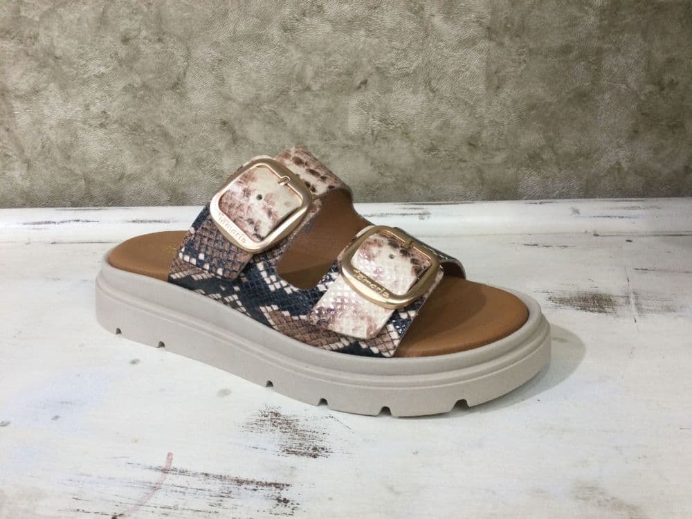 Tamaris 27239-42 Beige Snake Buckle Sandal
