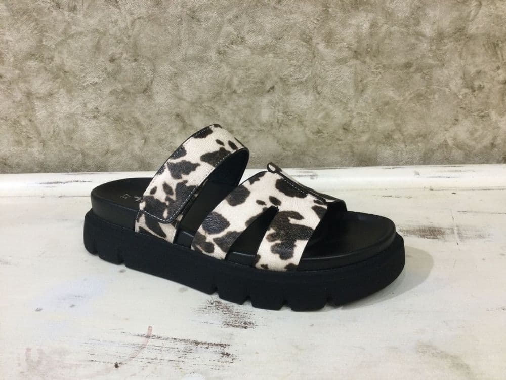 Tamaris 27412-46 Cow Print Velcro Fastening Slider