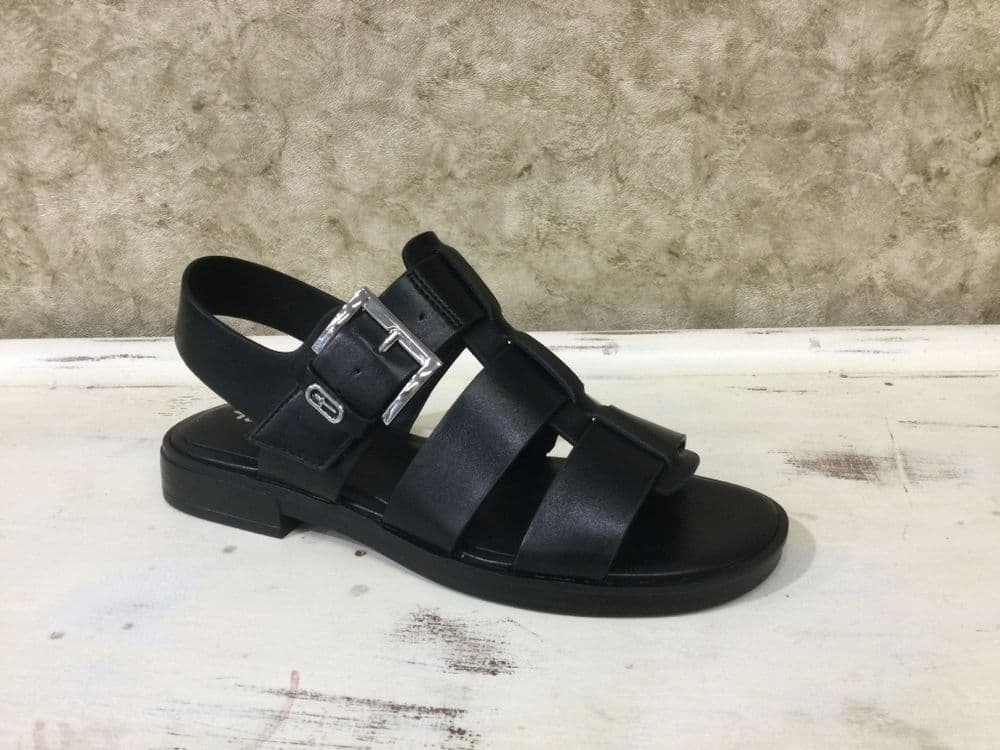 Tamaris 28117-46 Black Velcro Fastening Sandal