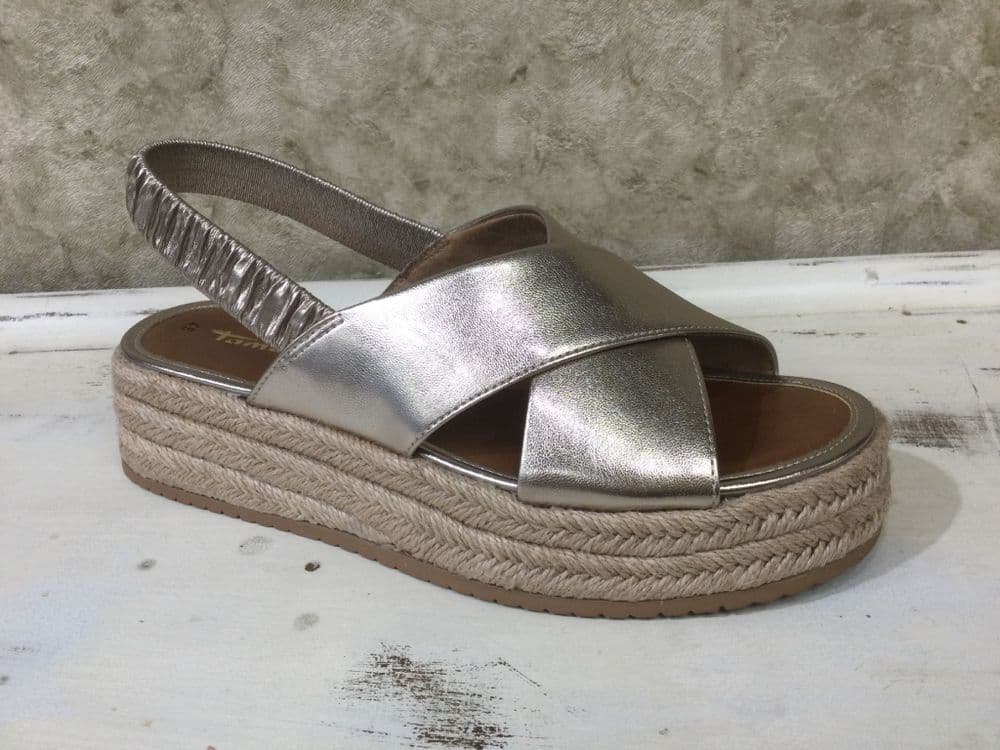 Tamaris 28246-46 Light Gold Wedge Slingback