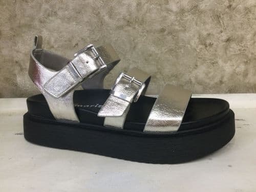 Tamaris 28401-44 Silver Buckle Detail Sandal