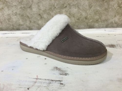 Tamaris Taupe Mule Slipper