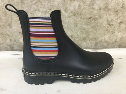 Toni Pons Corbin Black/Multicolour Wellington Boot