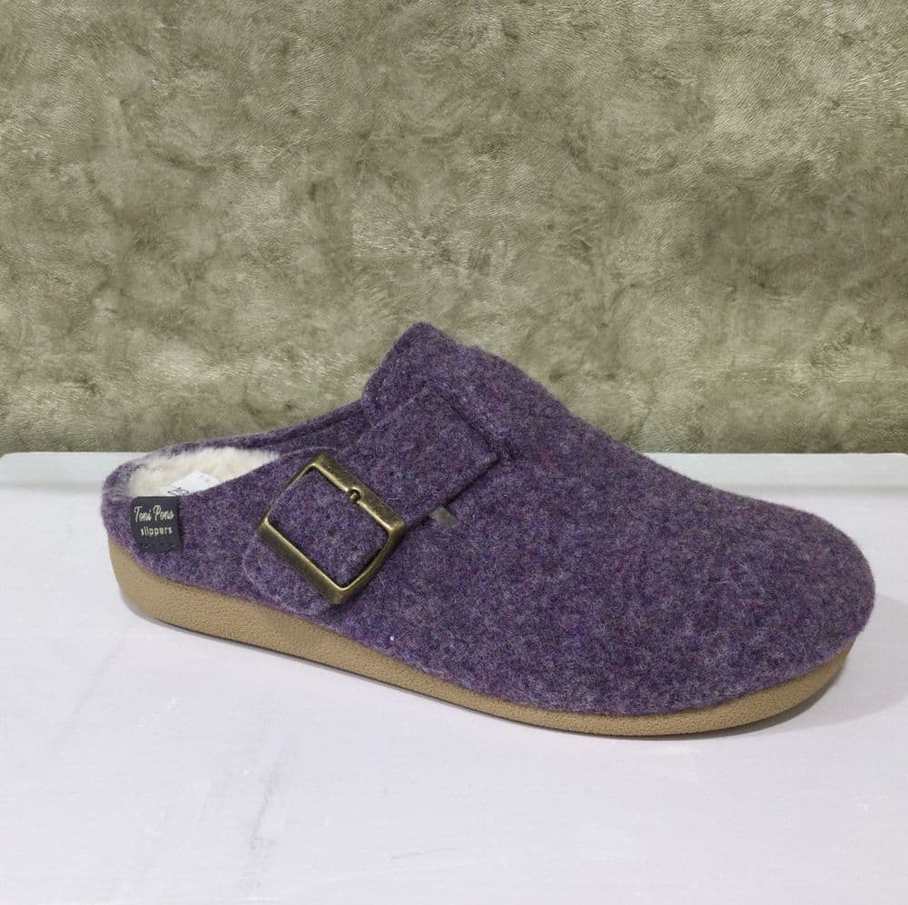 Toni Pons MIMA-FP Purple Mule with Buckle Detail Slipper
