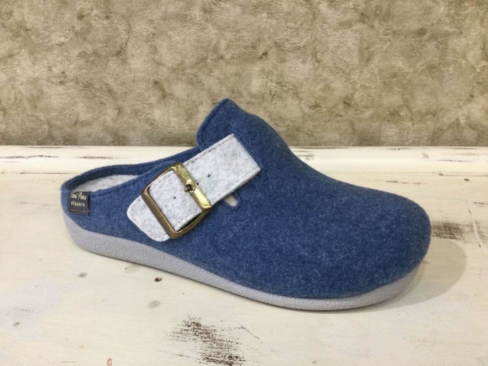 Toni Pons Mima-FR Denim Buckle Detail Mule Slipper