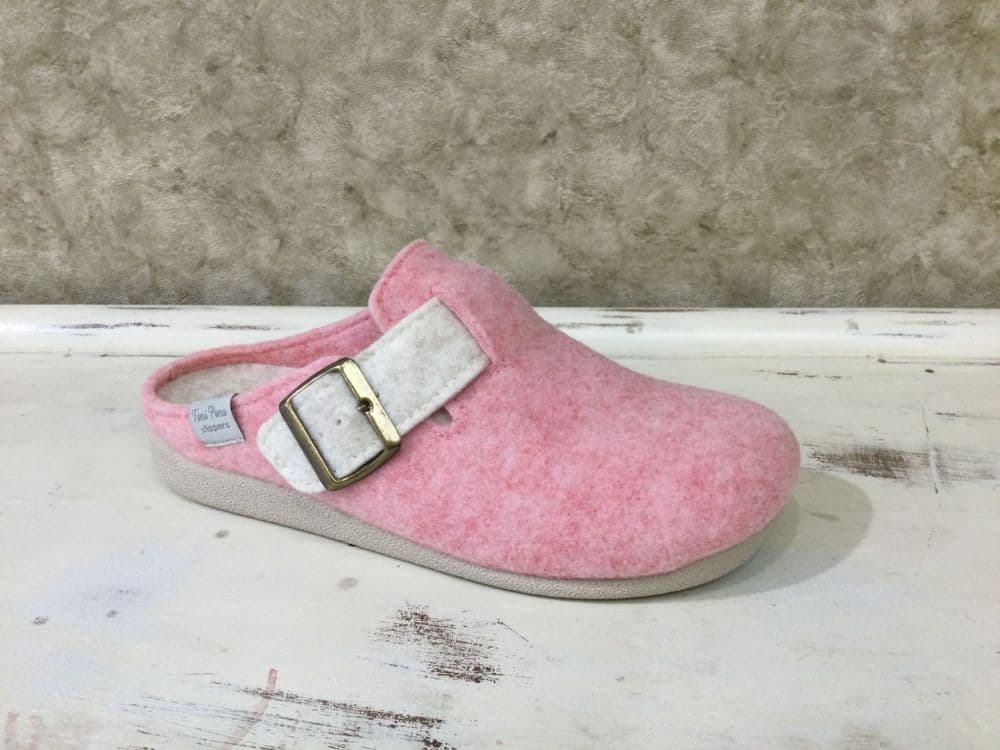 Toni Pons Mima-FR Pink/Stone Buckle Detail Mule Slipper