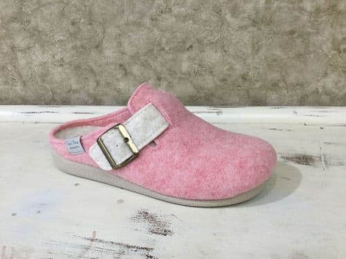 Toni Pons Mima-FR Pink/Stone Buckle Detail Mule Slipper