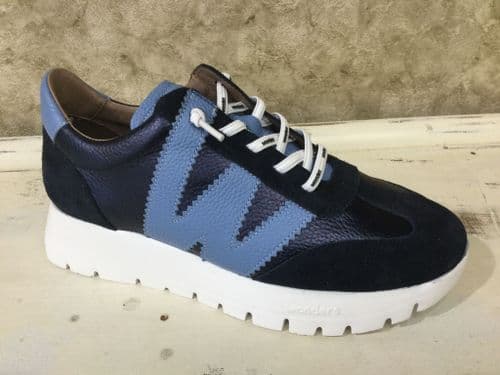 Wonders A-2476 Navy & Blue Mix Trainer